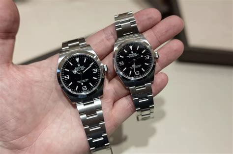 rolex explorer 40 vs 36|rolex explorer 36mm lug to.